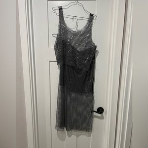 Main Stage Rhinestone Midi skirt and Crop top